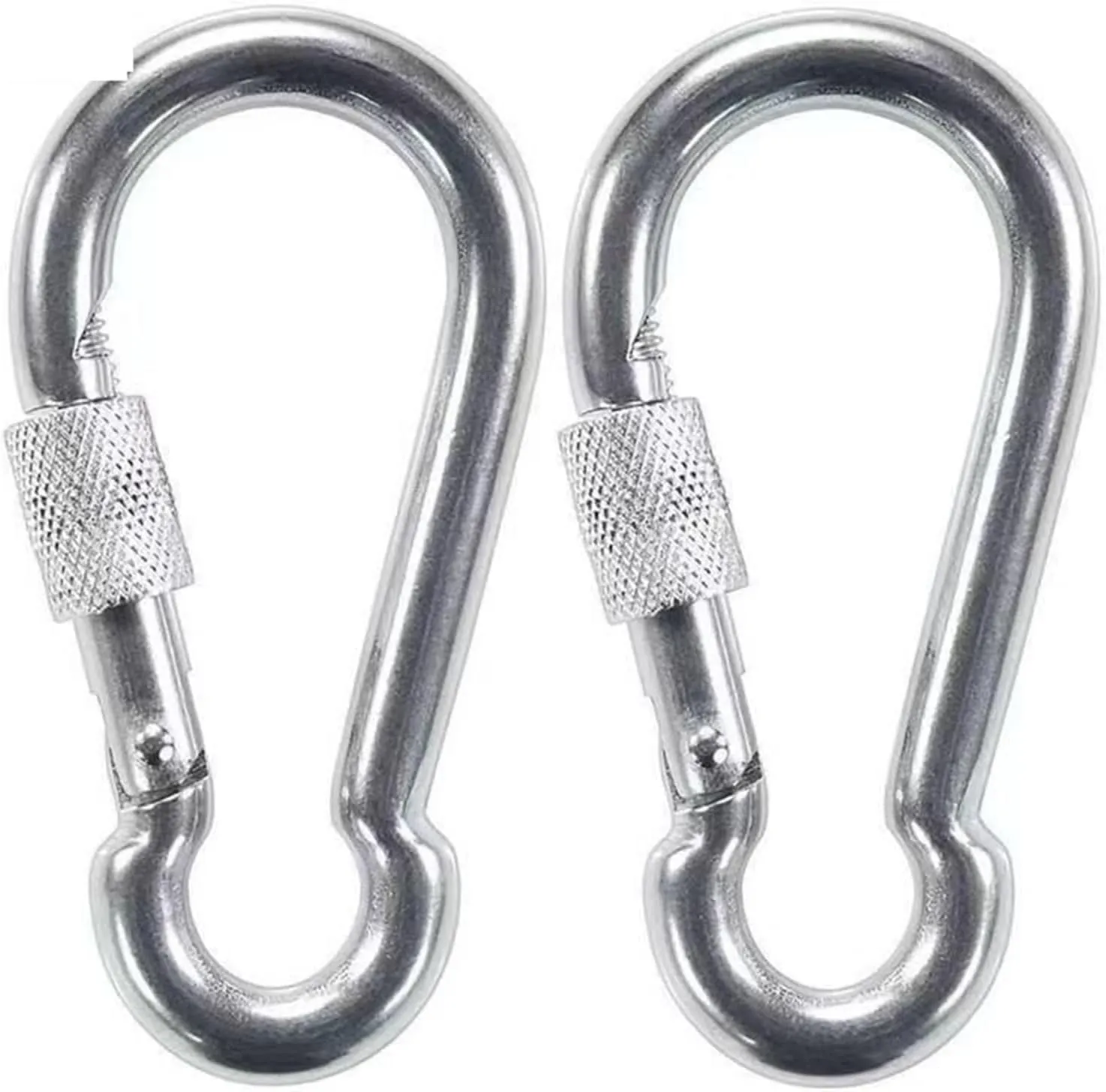 Snap Hooks Spring Hook with Screw Nut Stainless Steel Snap Lock Carabiner Clip Rigging Hardware