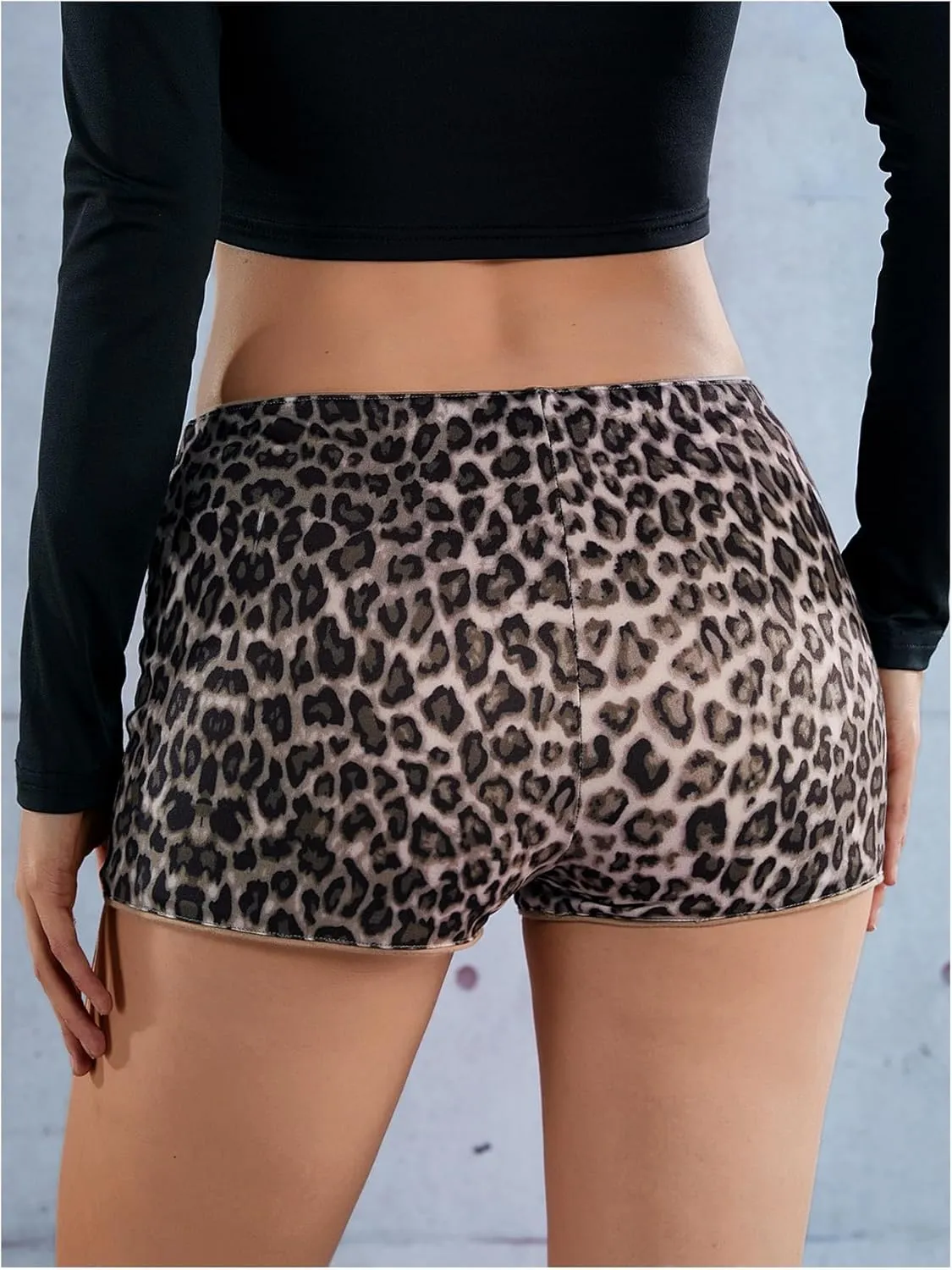 SOLY HUX Womens Cheetah Print Micro Shorts Leopard Y2k Mini Rave Outfits