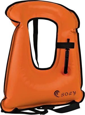 SOLY Inflatable Snorkel Vest Adult, Snorkeling Vest Adjustable Light Snorkeling Jackets for Diving LowImpact Water Sports Safety