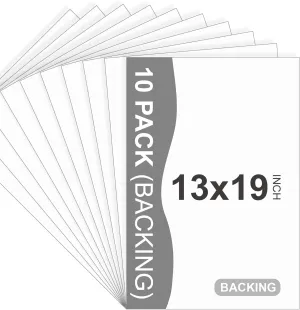 Somime 10 Pack Backing Boards, 13x19 Uncut White Mats Matboards, Acid-Free Backerboards for Art Prints, Ideal for Photos, Pictures, Prints, and Frames