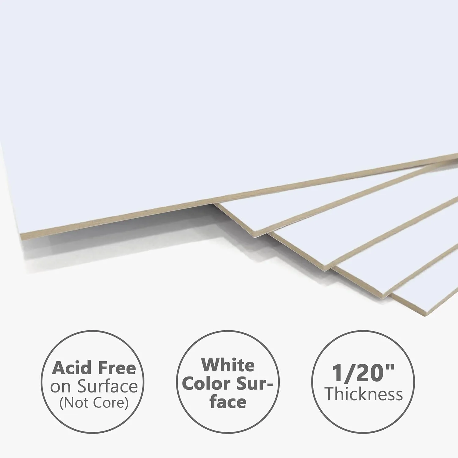 Somime 10 Pack Backing Boards, 13x19 Uncut White Mats Matboards, Acid-Free Backerboards for Art Prints, Ideal for Photos, Pictures, Prints, and Frames