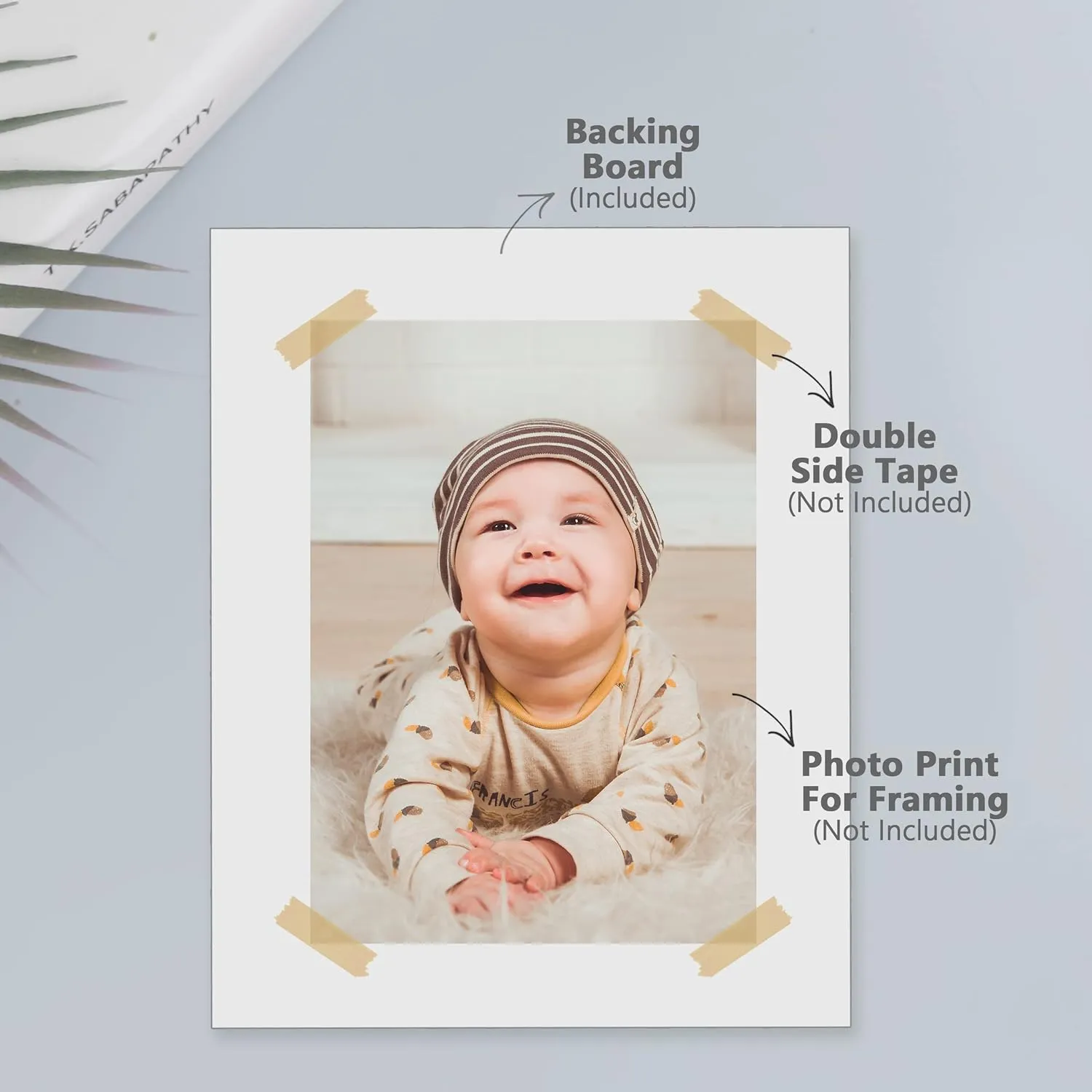 Somime 10 Pack Backing Boards, 13x19 Uncut White Mats Matboards, Acid-Free Backerboards for Art Prints, Ideal for Photos, Pictures, Prints, and Frames