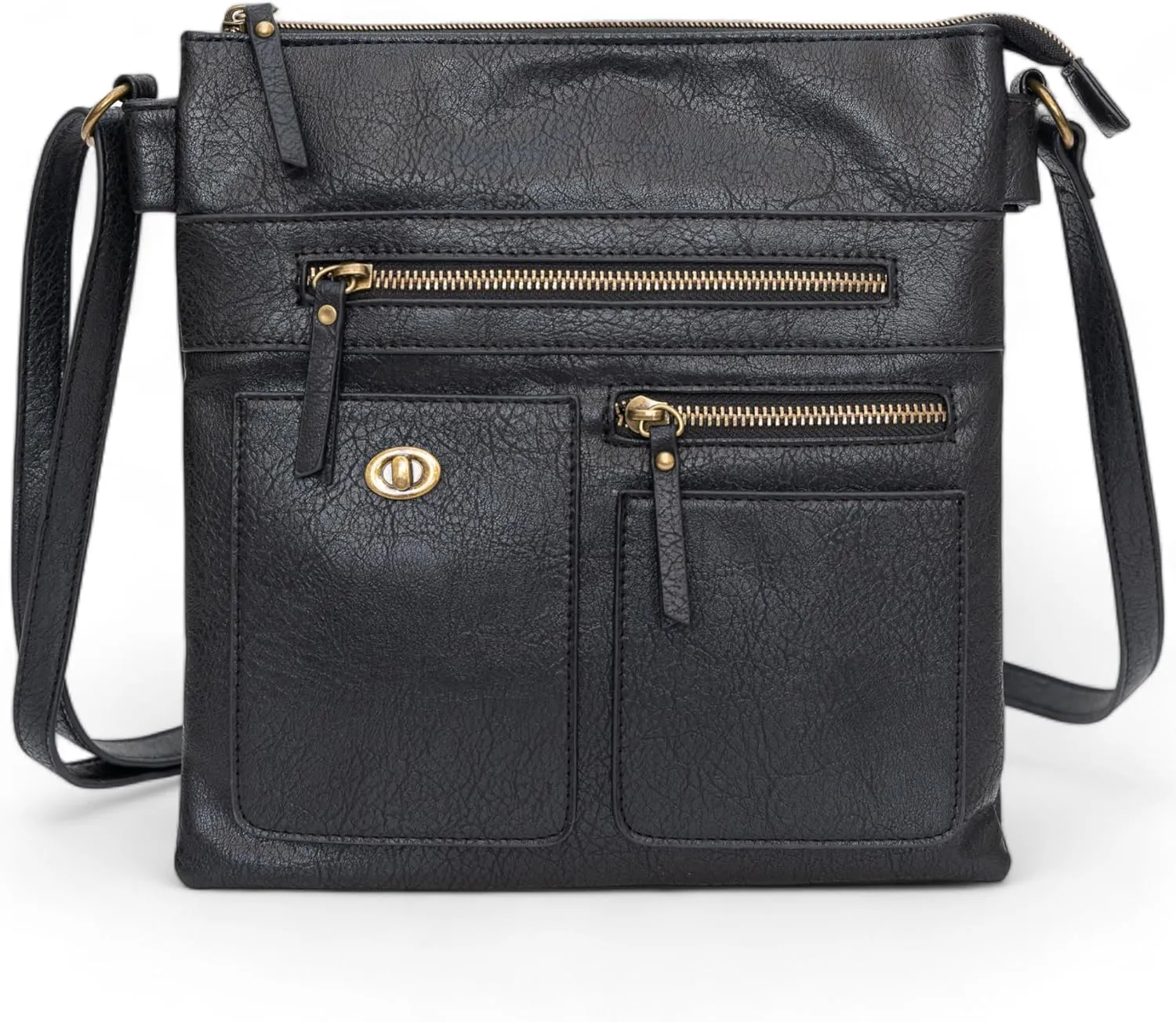 Sophia Vegan Leather Crossbody Bag for Women - Stylish and Compact Messenger Satchel with Adjustable Strap