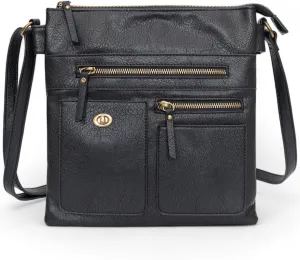 Sophia Vegan Leather Crossbody Bag for Women - Stylish and Compact Messenger Satchel with Adjustable Strap