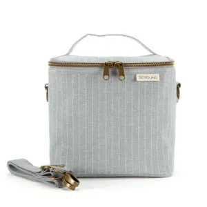 SoYoung, Pinstripe Heather Grey Petite Lunch Poche