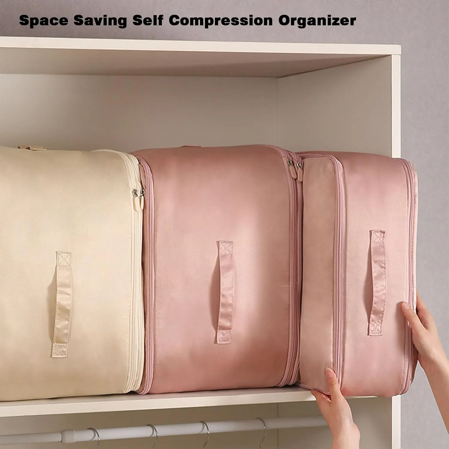 Space Saving Self Compression Organizer, Propositiony Ultra Space Saving Self Compression Organizer, Heavy Duty Moving Bags, Propositiony Organizer for Space Saving (Blue,L)