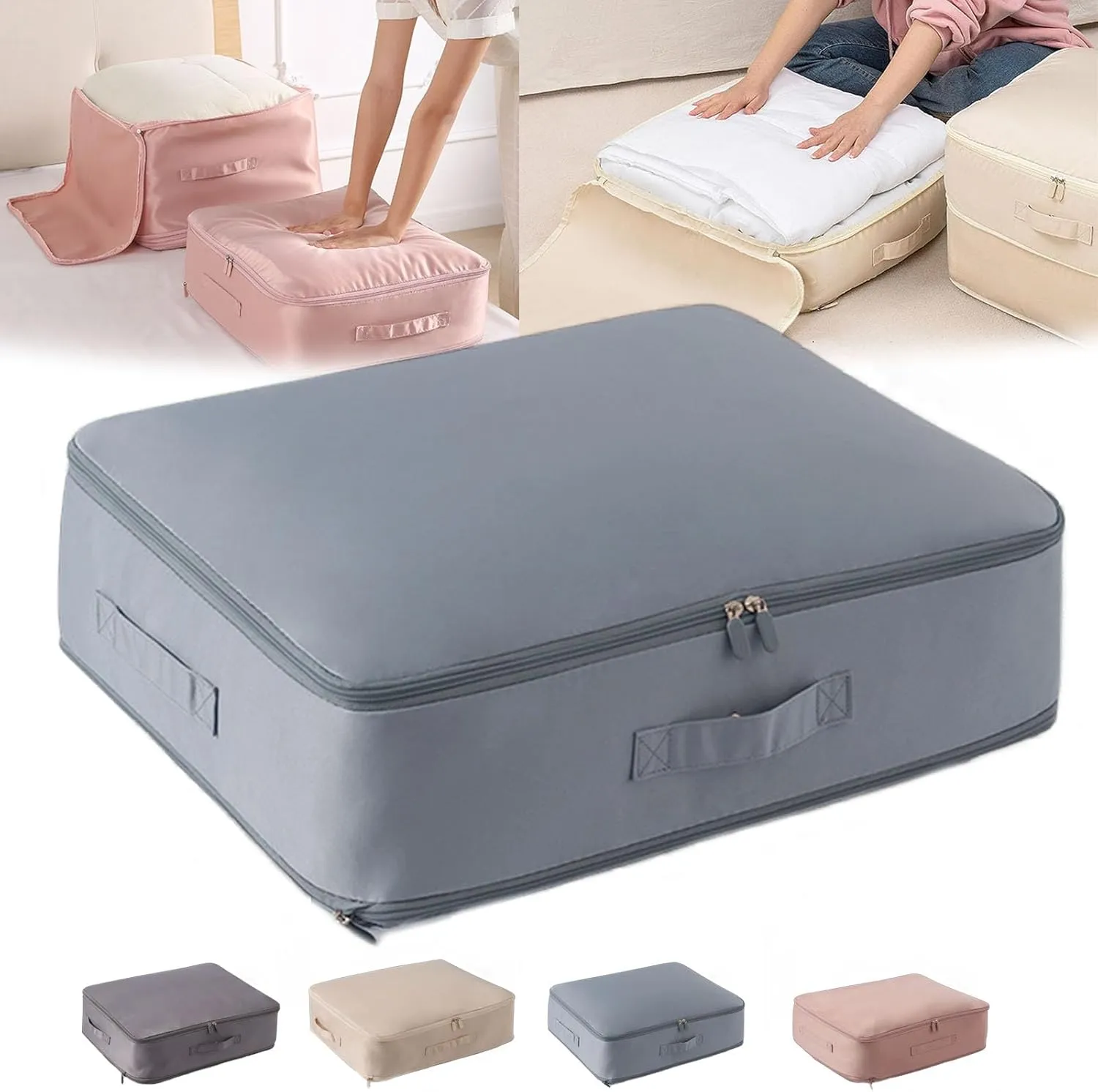 Space Saving Self Compression Organizer, Propositiony Ultra Space Saving Self Compression Organizer, Heavy Duty Moving Bags, Propositiony Organizer for Space Saving (Blue,L)