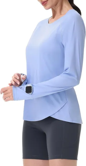 SPEXIAL Women's Sun Shirts UPF 50  UV Protection SPF Long Sleeve Hiking Fishing Running Quick Dry Lightweight Outdoor