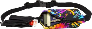 SPIbelt Double Pocket Running Belt, Expandable Pockets, Adjustable Waist, No Bounce, Rave with Black Zipper