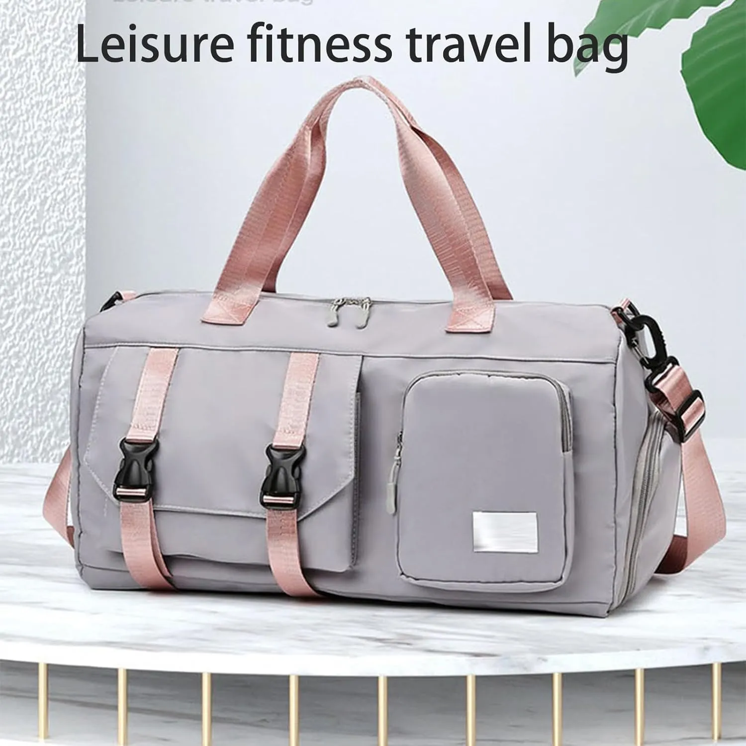 Sports Gym Bag Duffle Bag with Shoes Compartment, Waterproof Travel Duffle Bag for Gym Swimming Vacation