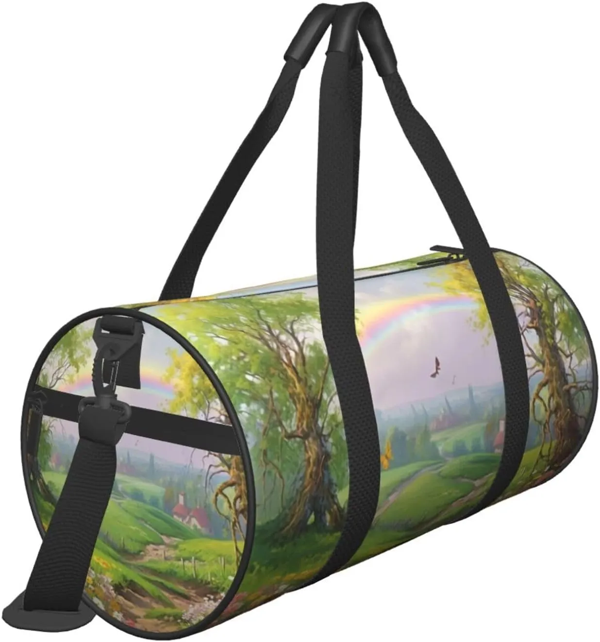 Spring Landscape Travel Duffle Bag for Men Women Sport Gym Bag Foldable Weekender Bag Carry on Overnight Bag for Travel Swimming Basketball