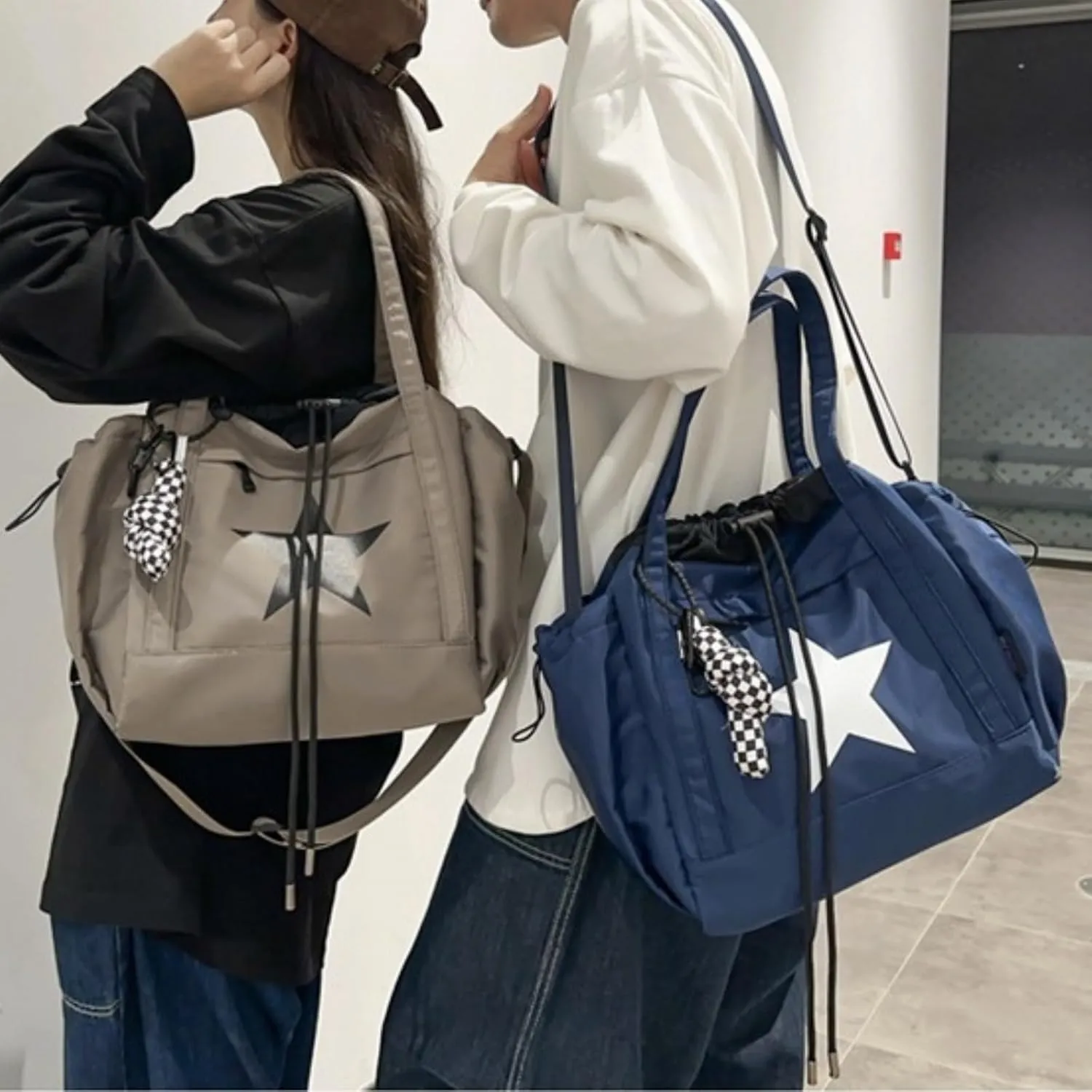 Star Messenger Bag, Vintage Star Tote Bag Y2K, Cute Aesthetic Crossbody Bag For Women, Fashion Shoulder Bag For Travel Bags