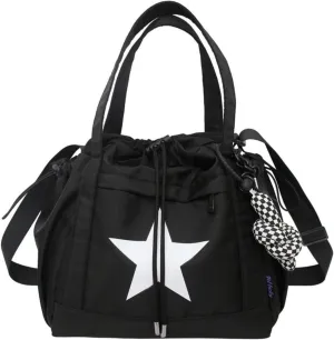 Star Messenger Bag, Vintage Star Tote Bag Y2K, Cute Aesthetic Crossbody Bag For Women, Fashion Shoulder Bag For Travel Bags