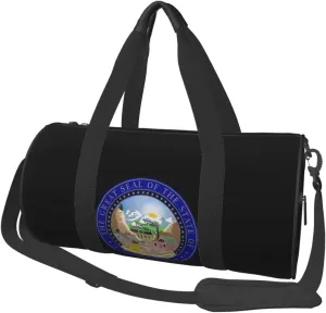 State Seal Of Nevada Duffel Bag Gym Bag Sports Bags Foldable Travel Bag Multipurpose Backpack