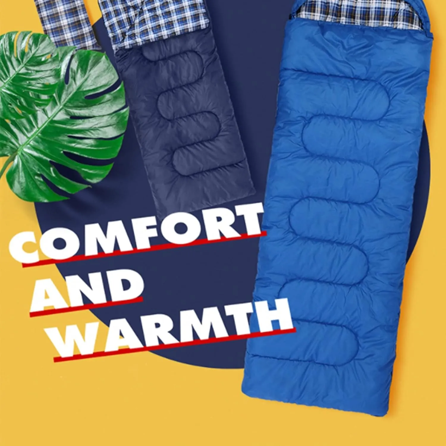 Stitchable Single Double Portable Sleeping Bag Outdoor Camping Outing Adult Soft and Strong Sleeping Bag Park Family Woman,Gray/Left