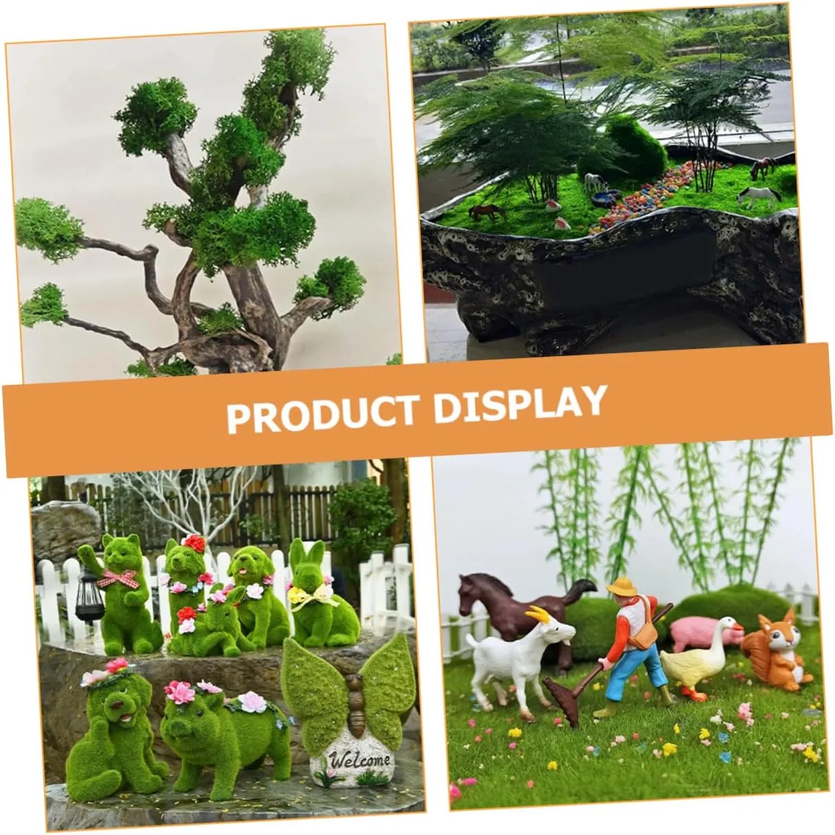 STOBAZA 4pcs 4 Garden Decor 4 Bags Moss Powder DIY Simulation Moss Decor Fake Moss for Centerpieces Easy to Use for Potted Plants Moss