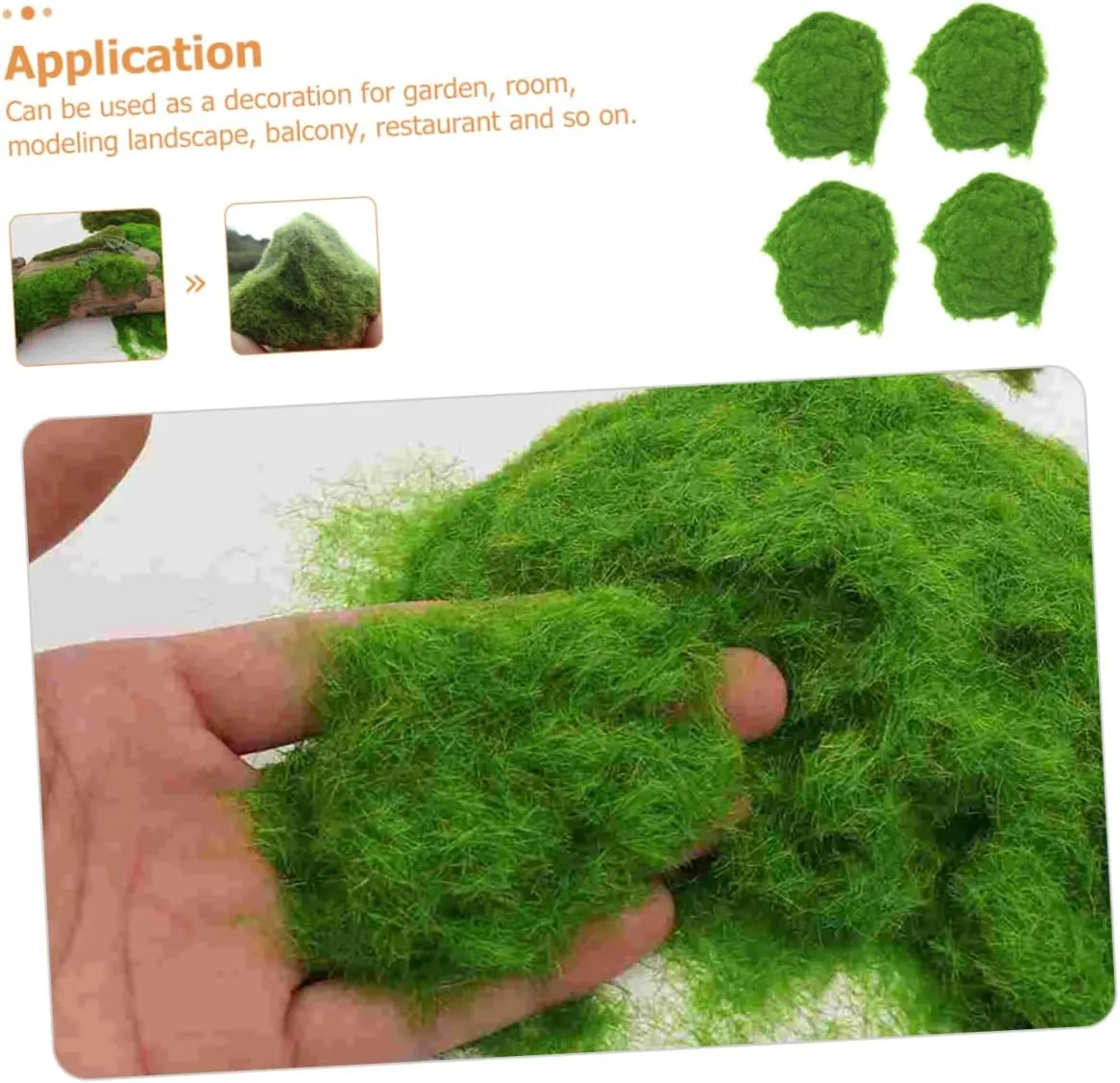 STOBAZA 4pcs 4 Garden Decor 4 Bags Moss Powder DIY Simulation Moss Decor Fake Moss for Centerpieces Easy to Use for Potted Plants Moss