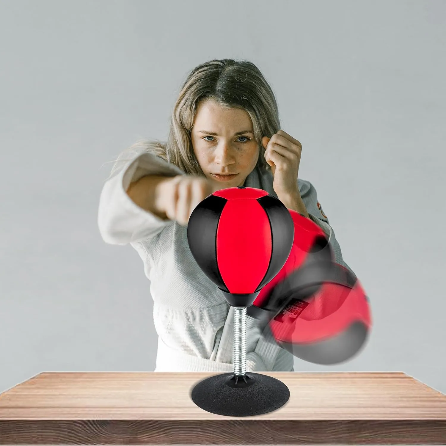 Stress Buster Desktop Punching Bag - Suctions to Your Desk, Heavy Duty Stress Relief Ball, Funny Gifts for Boss or Coworker, Perfect for Kids and Adults, Easter