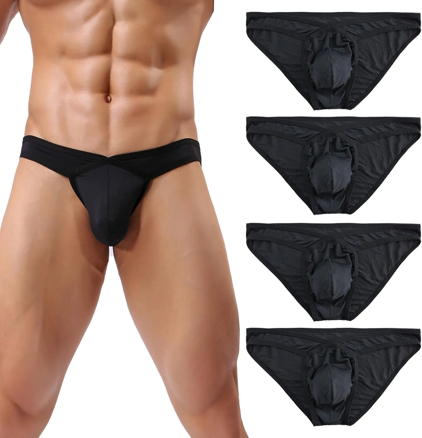 Summer Code Mens Sexy Micro Mesh Briefs Soft Breathable Bulge Pouch Underwear