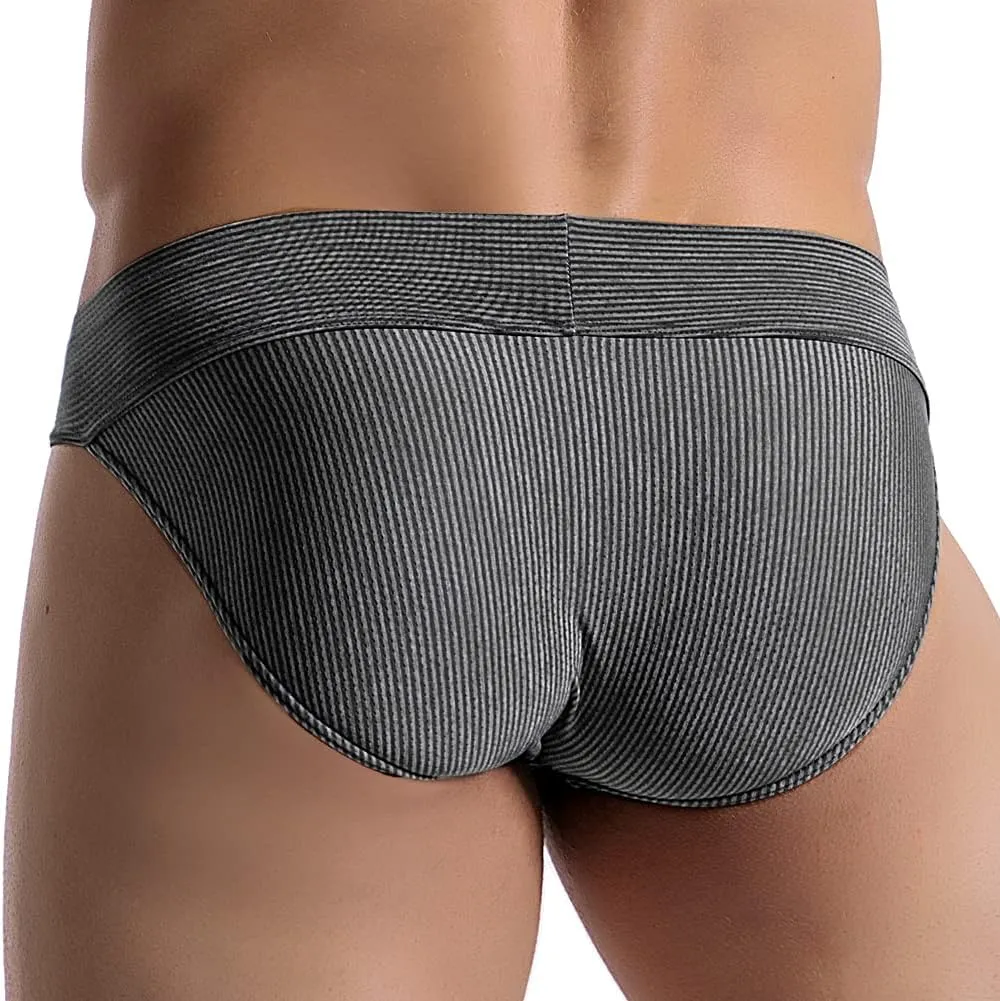 Summer Code Men's Underwear Striped Micro Mesh Briefs Breathable Underpants Pack