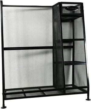 Suncast Golf Bag & Golfing Equipment Heavy-Duty Metal Organizer Rack w/ 3 Storage Shelves