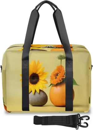 Sunflower Stone Squash Womens Travel Bags, Weekender Carry on for Women, Sports Gym Bag, Workout Duffel bag, Overnight Shoulder Bag