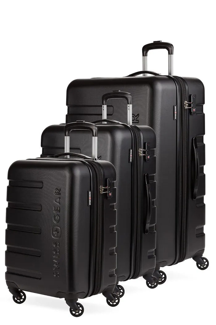 SWISSGEAR Signature Expandable 3 Piece Hardside Luggage Set - Black