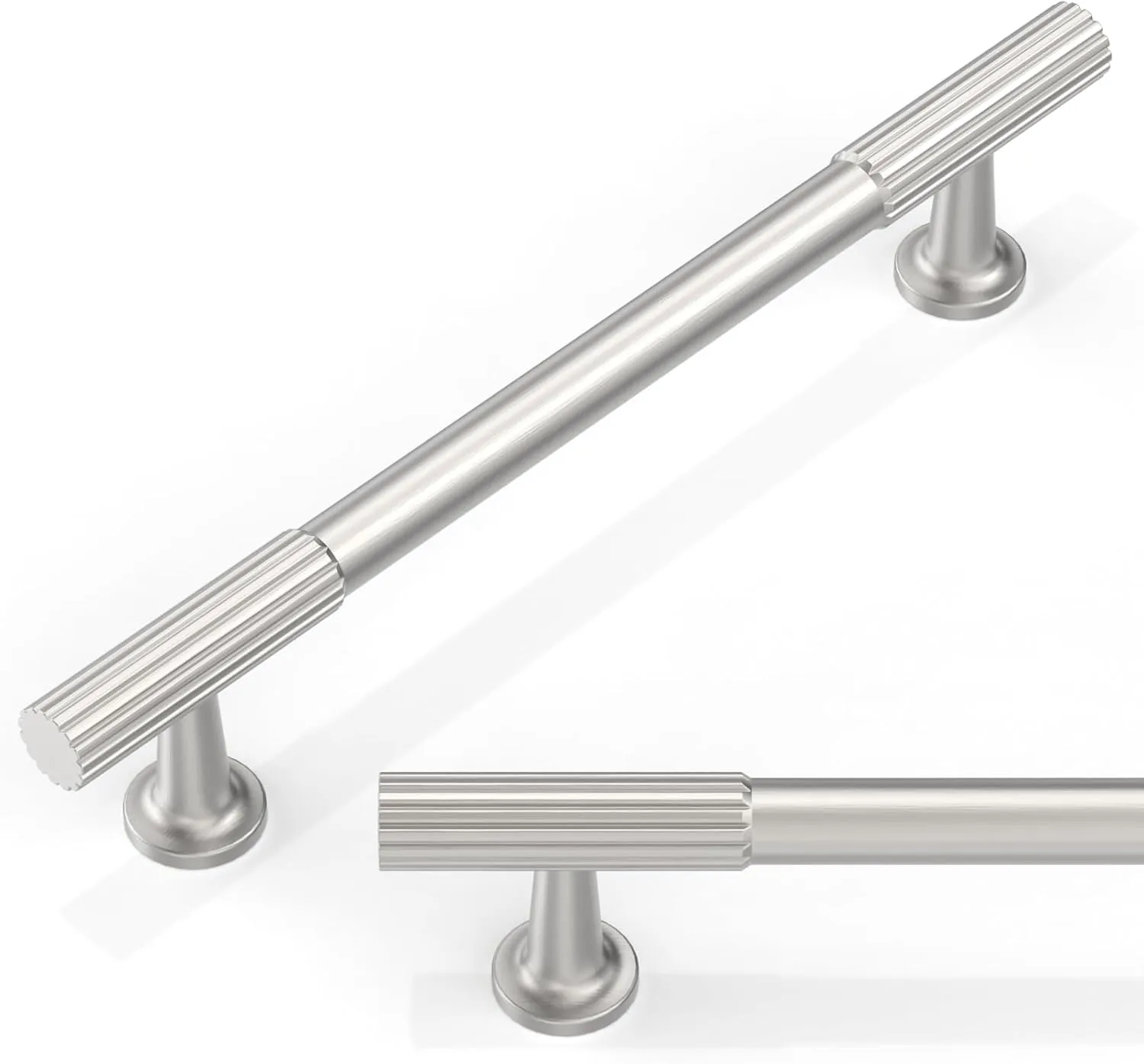 TA005 10 Pack Brushed Satin Nickel Cabinet Pulls 5 Inch(128mm) Kitchen Cabinet Handles Cabinet Hardware for Drawer Pulls