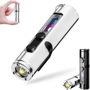 Taclite Mini – The Ultimate Everyday Micro Tool, High Brightness, Long Battery Life, Waterproof, Hands-Free Waist Hanging, Suitable for a Variety of Places (Sliver)