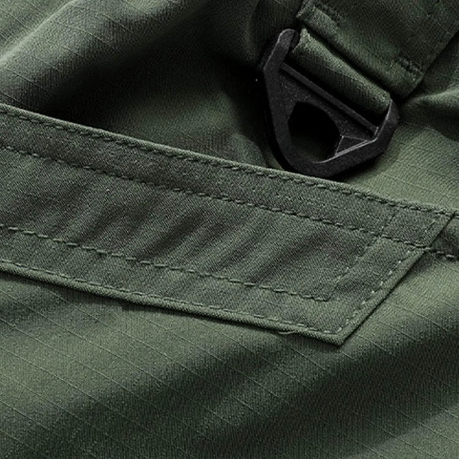 Tactical Work Pants for Men Construction Multi-Pockets Zipper Cargo Pants Solid Color Straight Casual Pants