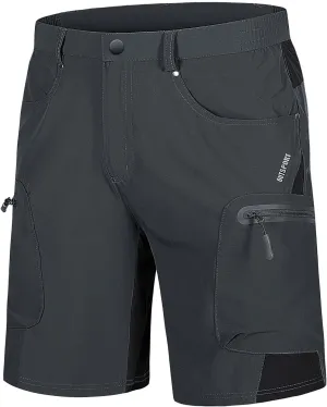 TACVASEN Men's Hiking Cargo Shorts 10" with Zipper Pockets Quick Dry Casual Stretch Golf Work Short Outdoor Summer