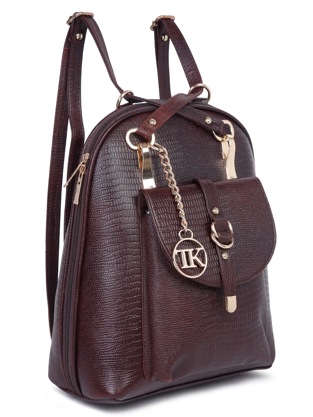 Teakwood Leathers Solid Textured Backpack