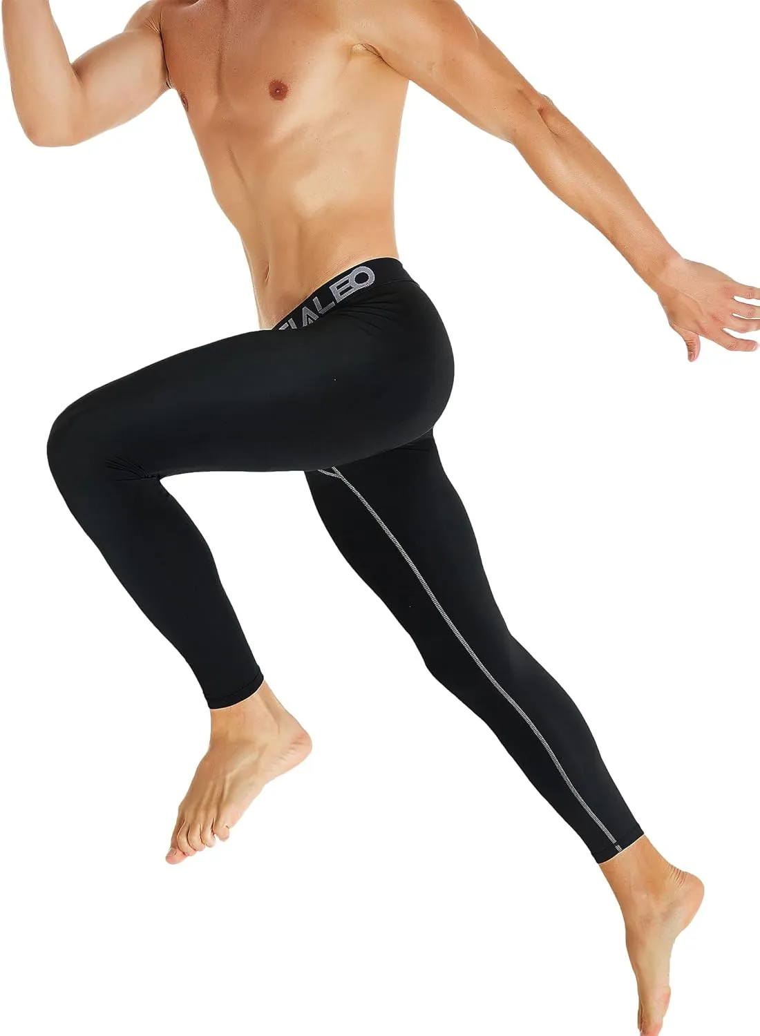TELALEO 6 or 4 Pack Men's Compression Pants Leggings Sports Tights Performance Athletic Baselayer Workout Running
