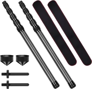 Telescoping Tarp Poles Heavy Duty Adjustable, Carbon Fiber Tent Poles, Portable & Lightweight for Tent Fly, Awning, Outdoor Camping, Hiking 7.9FT