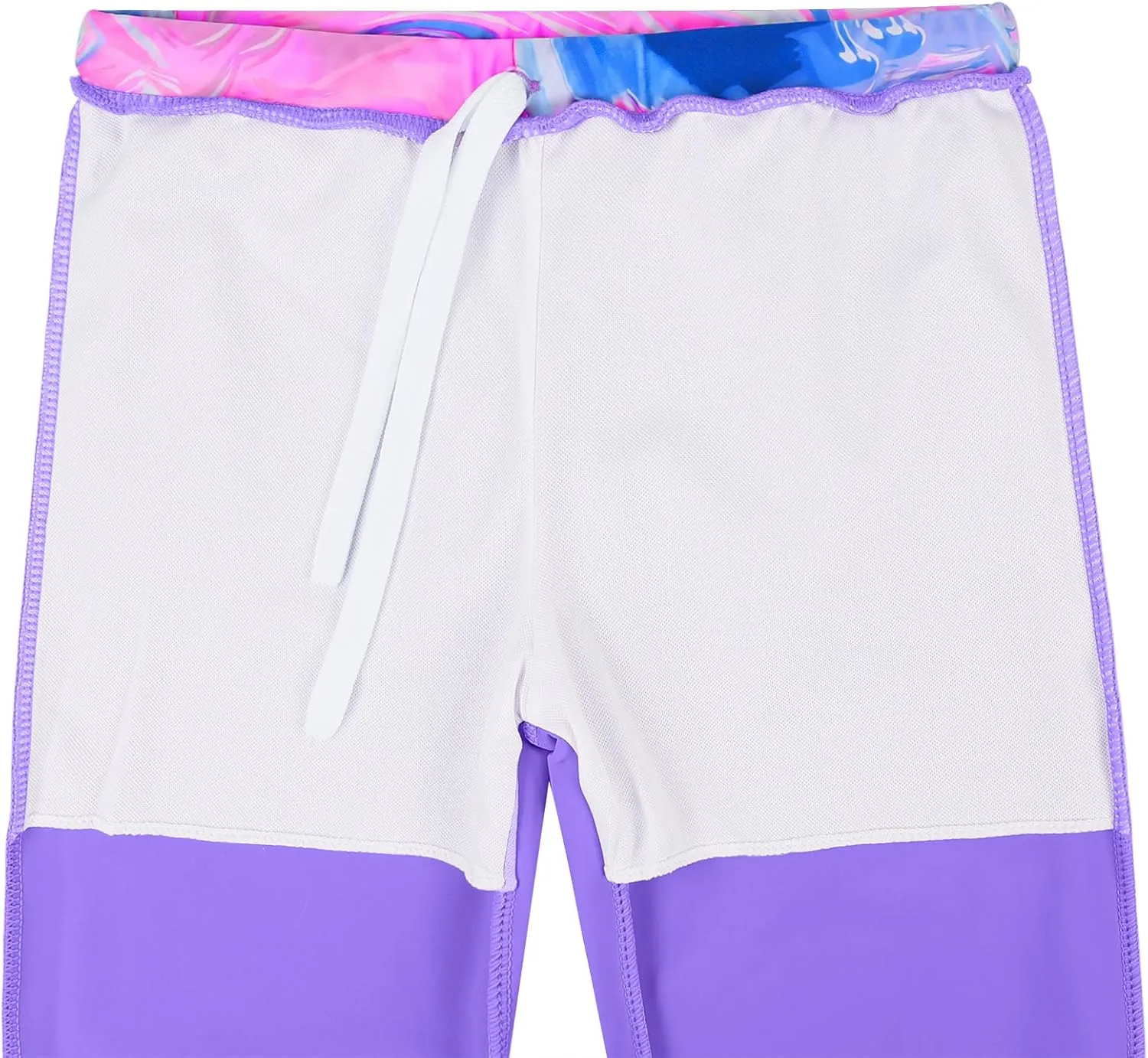TFJH E Girls Long Sleeve Swimsuits Skirt 2-Pieces Rash Guard Set Sun Protection UV 50 