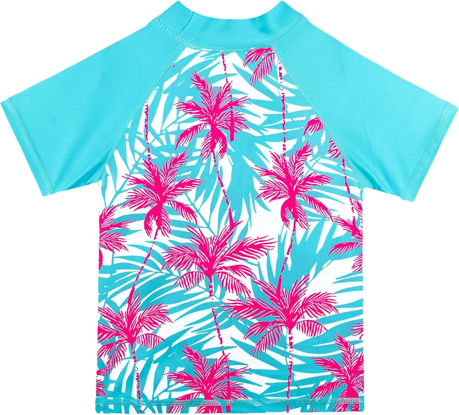TFJH E Girls Short Sleeve Swimwear Two Piece Swimsuit UPF 50  Rash Guard Sets UV 3-12Y