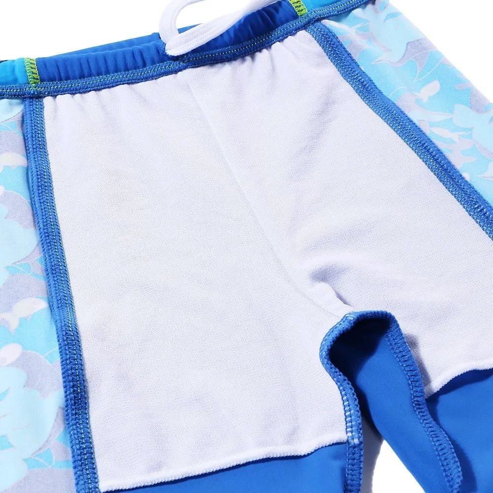 TFJH E Kids Boys UPF 50  UV Swimwear Sun Protective Long Sleeve Two Piece Swimsuit