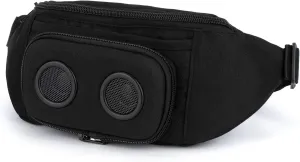 THE #1 Fannypack with Speakers. Bluetooth Fanny Pack for Parties/Festivals/Raves/Beach/Boats. Rechargeable, Works with iPhone & Android. #1 Bachelorette Party Gift (Black)