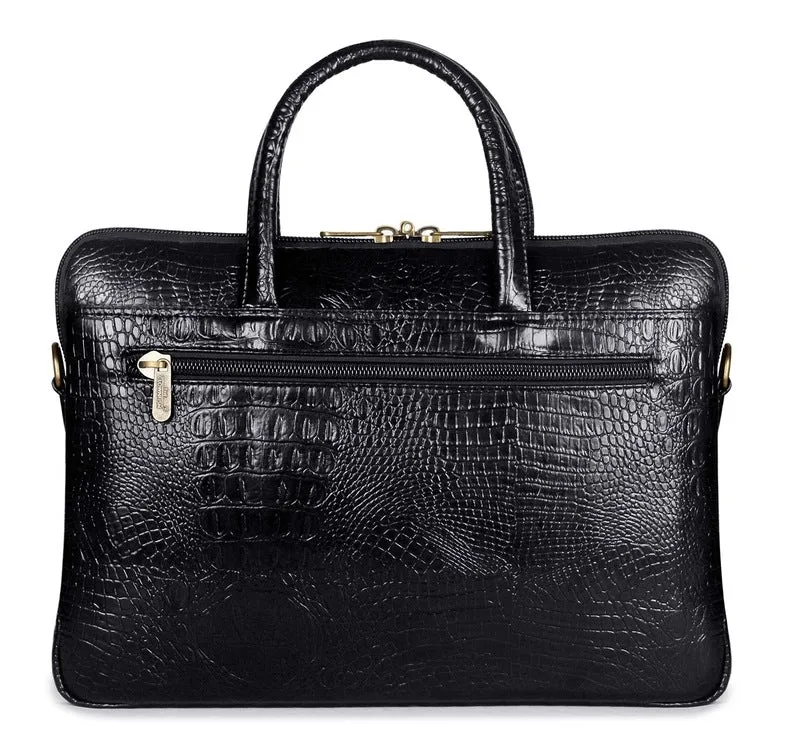 THE CLOWNFISH Crocodilan Laptop Messenger Bag for 14 inch laptops - Black