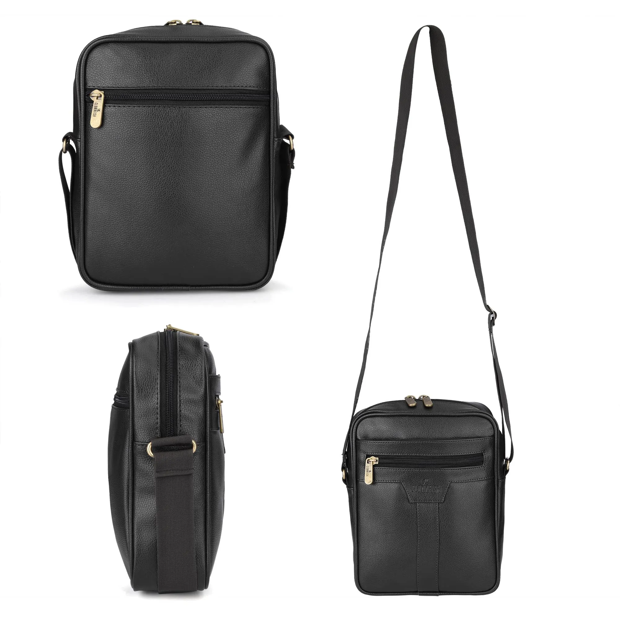 THE CLOWNFISH Fiona Series Sling Bag - Water Resistant, Stylish Design | 3.5L Capacity | Black
