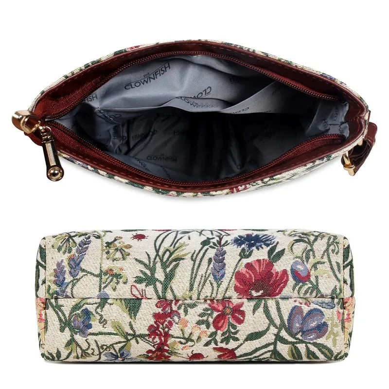 THE CLOWNFISH Linda Series Sling for Women Casual Ladies Single Shoulder Bag For Women Crossbody Bag for College Girls (Maroon-Floral)