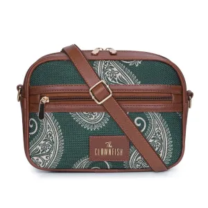 THE CLOWNFISH Nyra Polyester Crossbody Sling Bag For Women Casual Party Bag Purse With Adjustable Shoulder Strap., Grey