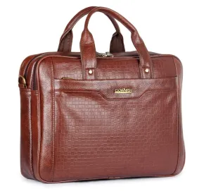 THE CLOWNFISH Providence Series Laptop Briefcase for 15.6 inch Laptops, Laptop Bags (Cinnamon)