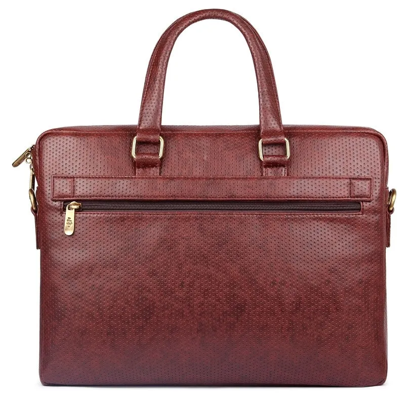 THE CLOWNFISH Regal 15.6-Inch Laptop Messenger Bag | Adjustable Shoulder Strap | Dark Brown
