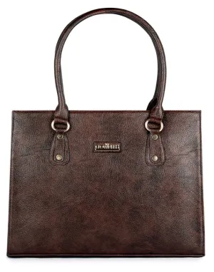THE CLOWNFISH Synthetic 39 cms Brown Messenger Bag (TCFWHBFL-ABBR35)