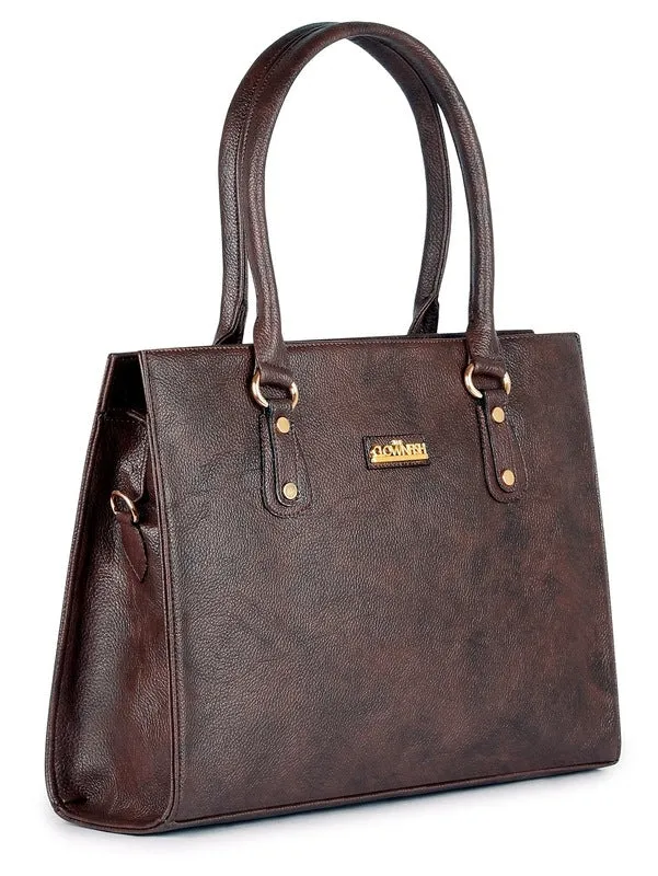 THE CLOWNFISH Synthetic 39 cms Brown Messenger Bag (TCFWHBFL-ABBR35)