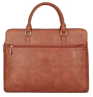THE CLOWNFISH Synthetic 39 cms Cinnamon Messenger Bag (TCFWHBFL-ABCIN12)