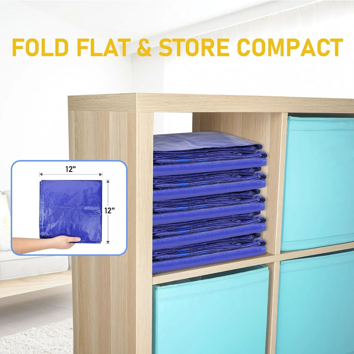 TICONN 4 Pack Extra Large Moving Bags with Zippers & Carrying Handles, Heavy-Duty Storage Tote Moving Boxes for Space Saving (4 PK, 45 Gallon)