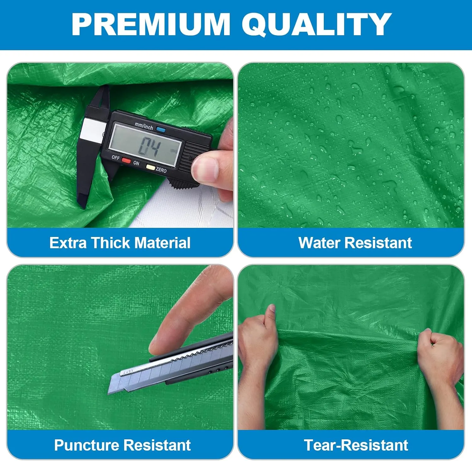 TICONN Mattress Bags for Moving, Heavy Duty Queen Mattress Cover Storage Bag with Full-Around Handle and Adjustable Buckles (Green, Queen)