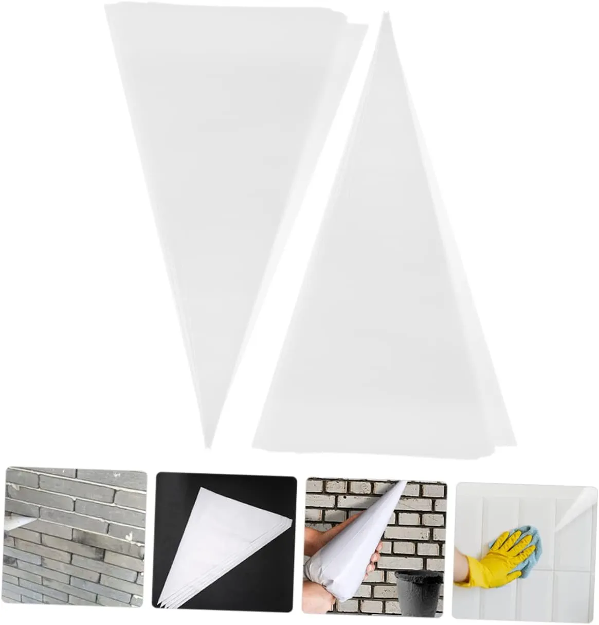 Tile Tools Grout Sealer Removal Tool Plastic Cement 100pcs Pointing Bag Piping Bag Ldpe Ceramic Tile White Plastic Sealable Bags Concrete Sealer Tip Cement Sealer Bag